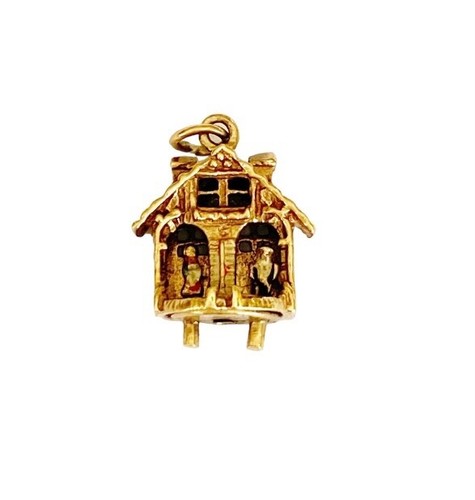 9ct vintage weather vane - , charm