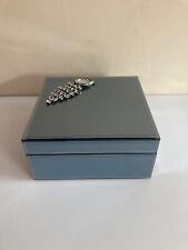 Luxury Mirrored Glass Jewellery Box Trinket Storage Chest Women ( 18x18x9cms )