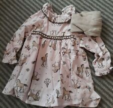 TUTTO PICCOLO pink dress and matching tights 12 months