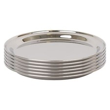 6x 35.5cm Round Stainless