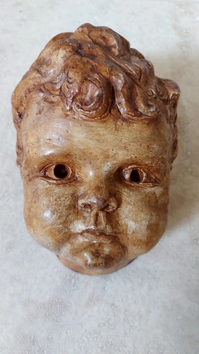 Antique plaster young - young, angry