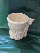 Unpainted VINTAGE KEELE ST. POTTERY SOOTY CRICKET EGG CUP 2.5" ACROSS 2.25" High