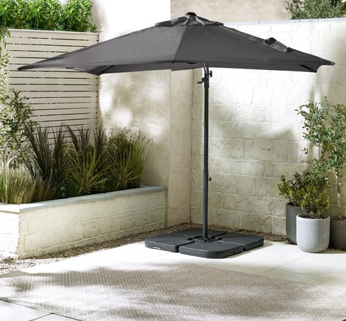 Cantilever grey square garden - square,