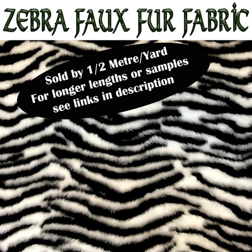 Zebra striped faux - faux, fur