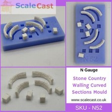 N Gauge British Country Walling Curved Sections  - N52
