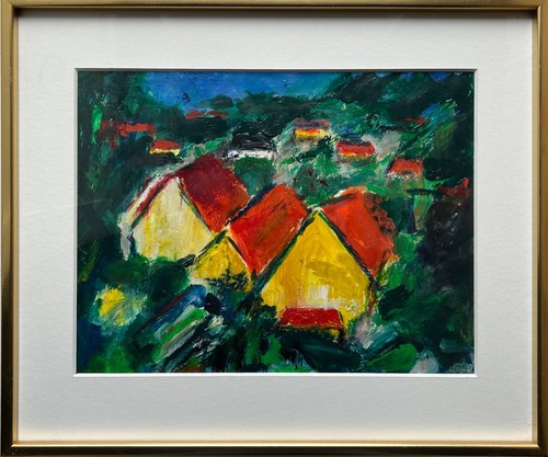 Gouache houses skagen by - houses,