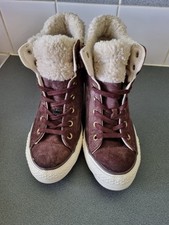 WOMENS BROWN WEDGE LEATHER