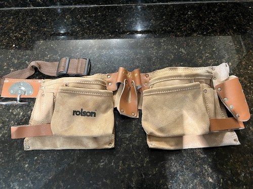 Leather gold line tool belt - line,