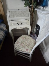 French Vintage Small Writing Bureau And Chair