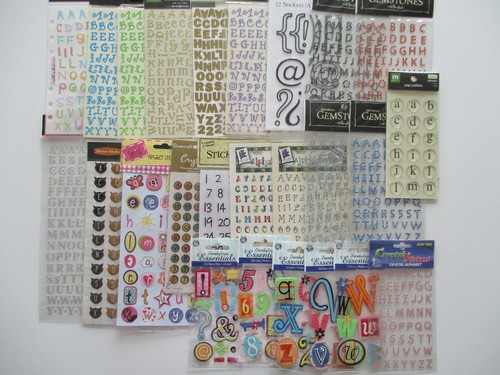 Small alphabet stickers - small,