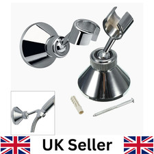 Chromed Support Sprayer Base Wall-Mount Bracket Bathroom Shower Head Holder