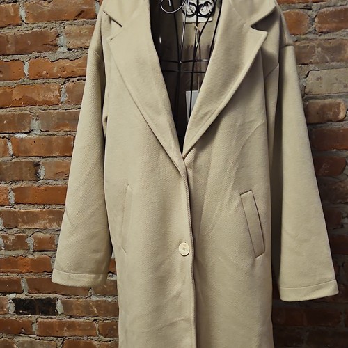 Mus bombon long beige wool - beige,