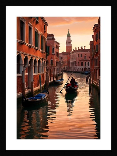 Intimate venice canals framed - venice,
