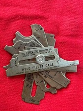 NICE! FIBRE-METAL PRODUCTS CO. WELD FILLET GAGE / GAUGE 7 PIECE WELDING SET USA!