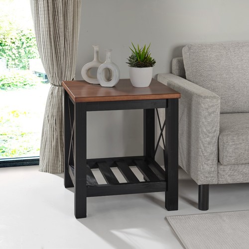 Cottage lamp table black - cottage,