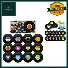Retro Vinyl Record Coasters