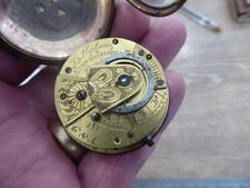 LONDON MAKER L .STATON ANTIQUE FUSEE VERGE GENTS POCKET WATCH,