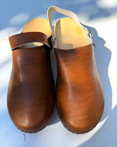 Handmade leather clogs - handmade,