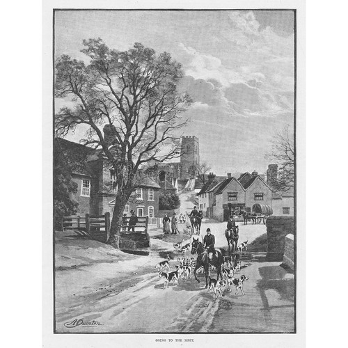 Victorian hunting scene - victorian,