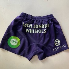 RARE HUMMEL WIGAN WARRIORS PURPLE SMALL MENS Rugby League SHORTS Super