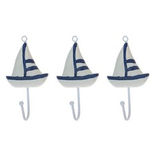 3Pc Wooden Sailing Yacht Wall