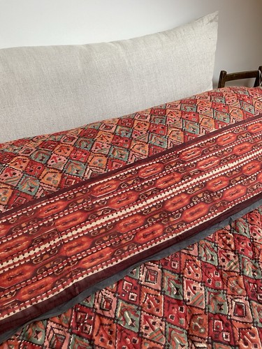 Vintage indian wadded quilt - vintage,