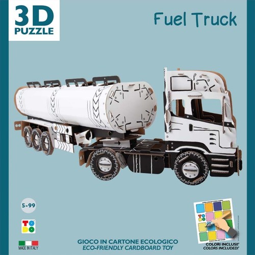 Cardboard fuel tanker - cardboard,