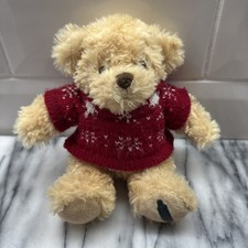 Audley End Railway Sml Plush Teddy Bear With Red Knitted Jumper. See Info. 2020