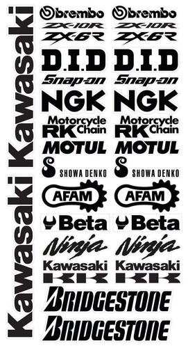 Kawasaki decal set zx10r - 34,