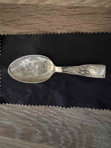 Solid silver christening - , spoon