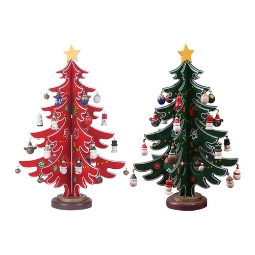 Wooden christmas tree desktop - christmas,