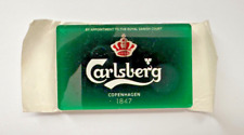 CARLSBERG LAGER FLAT RECTANGULAR PUMP BADGE - LENS T BAR PUB HOME FISH EYE