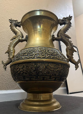 LARGE BRASS VASE UMBRELLA