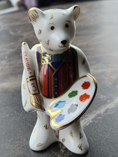 Royal Crown Derby Porcelian Teddy Bear - Artist Claude Bear