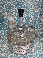 Vintage Art Deco Glass Cruet
