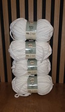 4 x 100g  So Crafty Baby Yarn, White, Chunky, New, Aldi