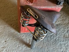 Old Brooks Bike Or Moped Saddle With Wear.