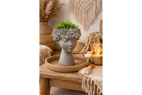 Lady head planter - lady,