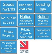 Large Site Sign – 600×450 or 800×600 – Private Property / No Public Access