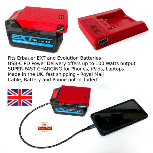 Erbauer ext drill battery usb - ext,