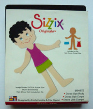 Sizzix Originals Large DRESS UPS BODY 654972 Doll 1 Cutting Die  13.8cm x 11.8cm