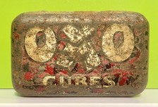 Antique Oxo Cube Tin 1.5” x