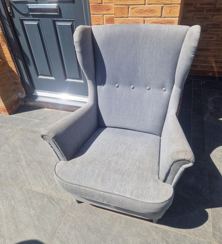 Used ikea grey wingback - ikea,
