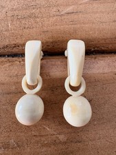 Vintage Hand-Carved Screw-Back