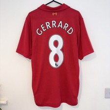 Liverpool 2012/2013 Home Shirt Gerrard #8 Authentic Men’s Medium