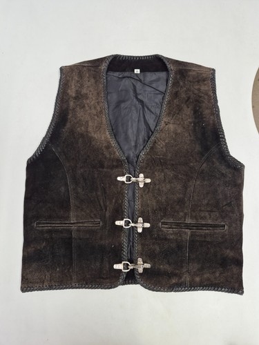 Vintage leather waistcoat - , 42"