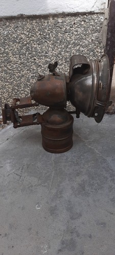 Old bicycle lamp - old,