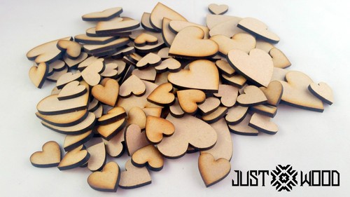Wooden mdf hearts - mdf, shape