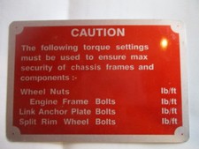 Plate nameplate Truck S37