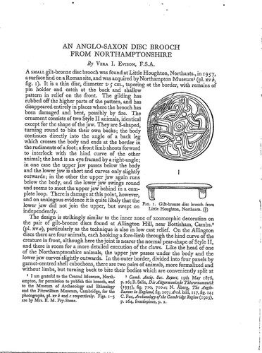 Anglo saxon disc brooch - an, anglo-saxon